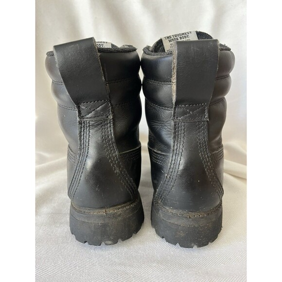Timberland Work Boots, Women Size 6 Black Leather Lace Up, The Toughest Workboot - Picture 5 of 12